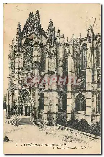 Ansichtskarte AK Cathedrale de Beauvais Le Grand Portail