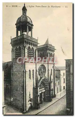 Ansichtskarte AK Riom l'Eglise Notre Dame du Marthuret