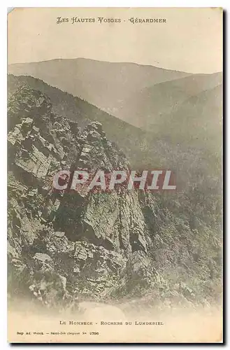 Cartes postales Les Hautes Vosges Gerardmer Le Hohneck Rochers du Lundediel