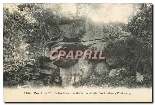 Ansichtskarte AK Foret de Fontainebleau Rocher de Merlin l'enchanteur Mont Ussy