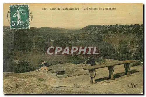 Ansichtskarte AK Foret de Fontainebleau Les Gorges de Franchard (carte toilee)