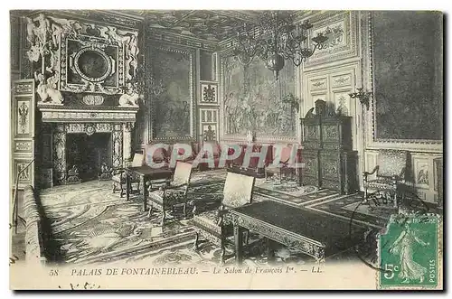 Cartes postales Palais de Fontainebleau Le Salon de Francois I