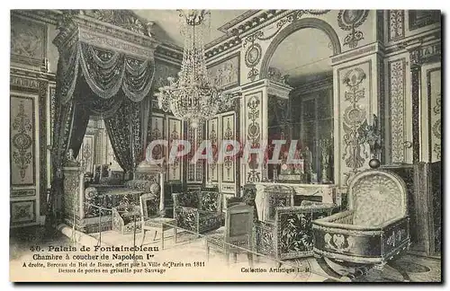 Cartes postales Palais de Fontainebleau Chambre a coucher de Napoleon I