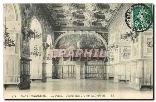 Cartes postales Fontainebleau Le Palais Galerie Heri IV cote des Tribunes