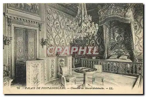 Ansichtskarte AK Palais de Fontainebleau Chambre de Marie Antoinette