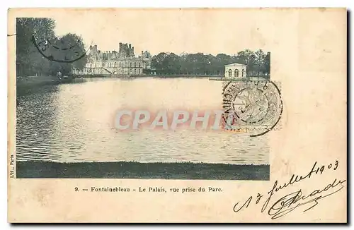 Ansichtskarte AK Fontainebleau Le Palais vue prise du Parc