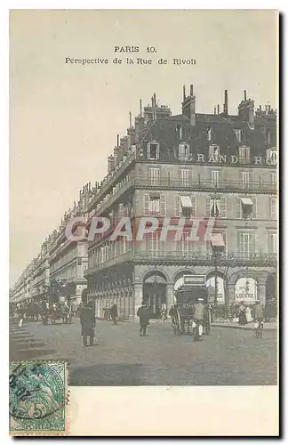 Cartes postales Paris Perspective de la Rue de Rivoli