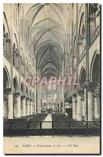 Cartes postales Paris Notre Dame la Nef