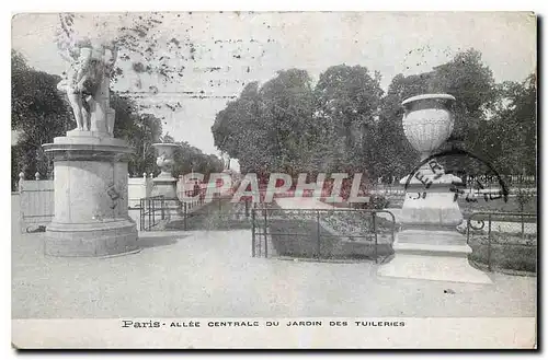 Ansichtskarte AK Paris Allee centrale du Jardin des Tuileries