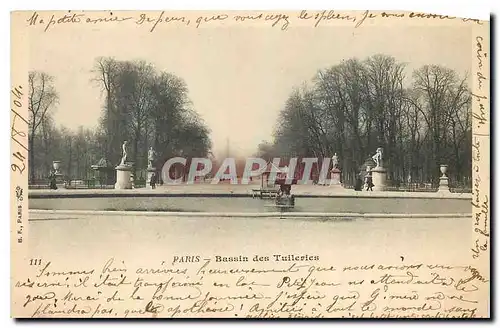 Cartes postales Paris Bassin des Tuileries