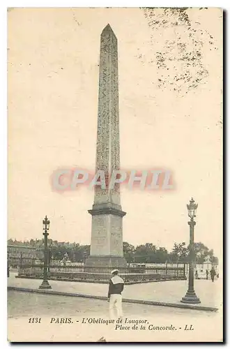 Ansichtskarte AK Paris l'Obelisque de Louqsor Place de la Concorde