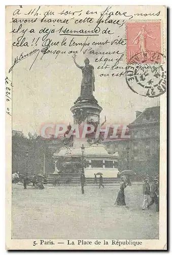 Cartes postales Paris La Place de la Republique