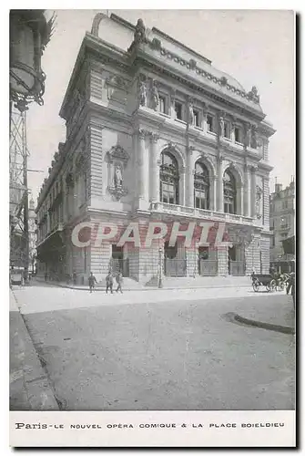 Cartes postales Paris Le Nouvel Opera Comique et la Place Boieldieu