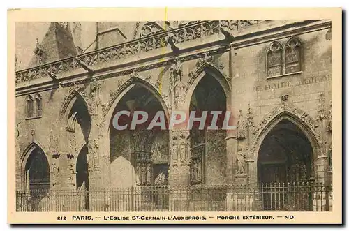 Cartes postales Paris l'Eglise St Germain l'Auxerrois Porche Exterieure