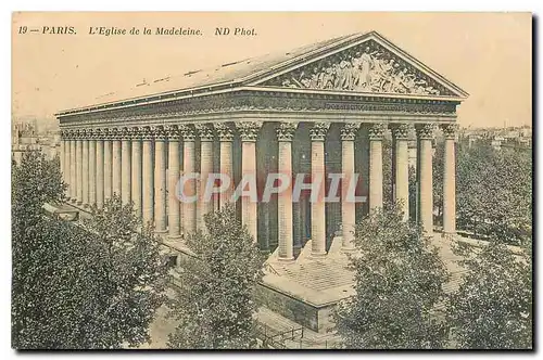 Cartes postales Paris l'Eglise de la madeleine