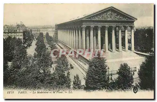 Cartes postales Paris La Madeleine et la Place