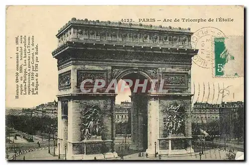 Cartes postales Paris Arc de Triomphe de l'Etoile