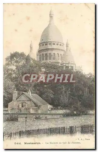 Ansichtskarte AK Montmartre La Maison au toit de chaume