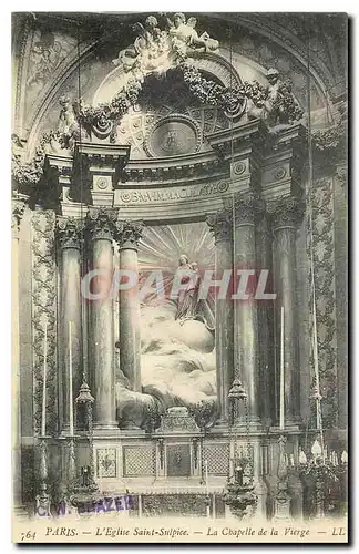 Cartes postales Paris L'Eglise Saint Sulpice La Chapelle de la Vierge