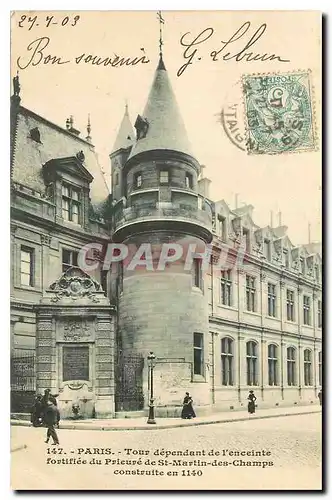 Ansichtskarte AK Paris Tour dependant de l'enceinte fortifiee du Prieure de St Martin des Champs