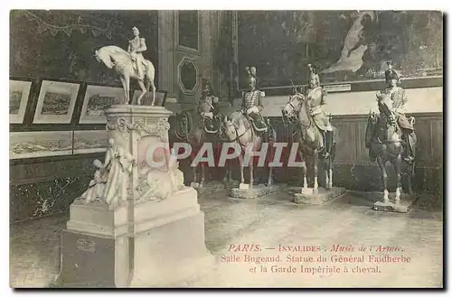 Cartes postales Paris Invalides Musee de l'Armee Salle Bugeaud Statue du General Faidherbe et la Garde imperiale