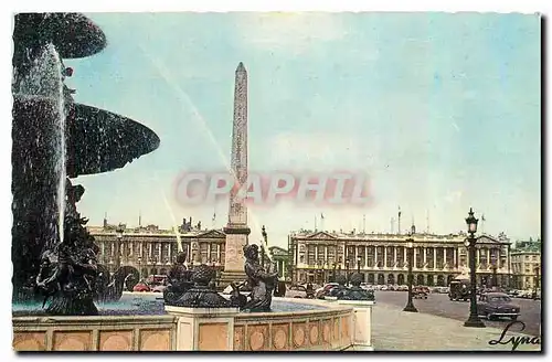 Ansichtskarte AK Paris La place et la Concorde Au fons l'Hotel Crillon et le Ministere d la Marine