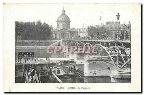 Cartes postales Paris Institut de France Bateau Elixiri Combier