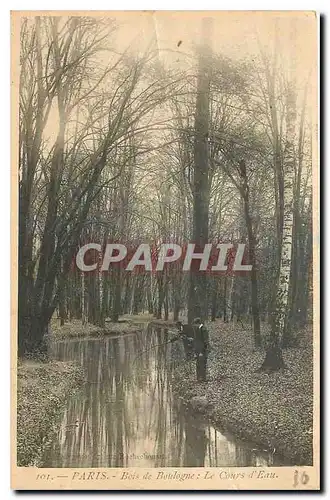 Cartes postales Paris Bois de Boulogne Le Cours d'Eau