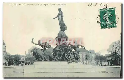 Cartes postales Paris Le Triomphe de la Republique Place de la Nation