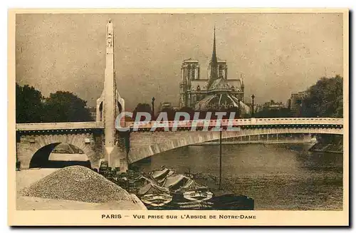 Cartes postales Paris Vue prise sur l'Abside de Notre Dame