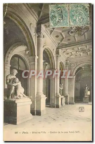 Cartes postales Paris Hotel de Ville Couloir de la cour Louis XIV