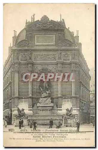 Cartes postales Paris Fontaine Saint Michel