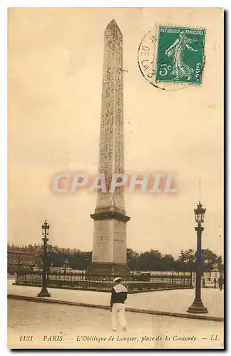 Ansichtskarte AK Paris l'Obelisque de Louqsor place de la Concorde