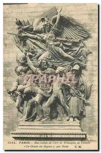 Cartes postales Paris Bas relief de l'Arc de Triomphe de l'Etoile