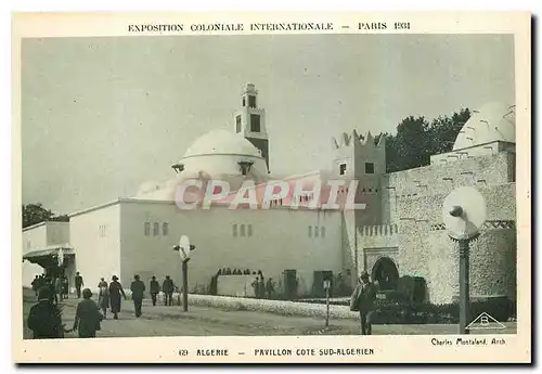 Cartes postales Algerie Pavillon cote sud Algerien Exposition Coloniale Internationale 1931