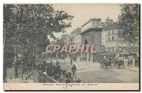 Cartes postales Paris Boulevard et Porte St Martin