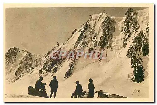 Cartes postales La Douce France Massif du Mont Blanc Glacier d'Argentiere Devant le Refuge d'Argentiere