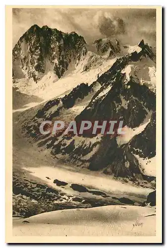 Cartes postales La Douce France Massif du Mont Blanc Mont Dolent Les Grandes Jorasses et le Col des Jorasses