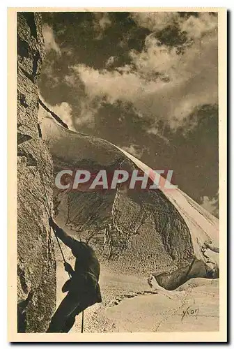 Ansichtskarte AK La Douce France Massif du Mont Blanc Glacuer du Geant Le Grand flambeau et paroi du Petit Flambe