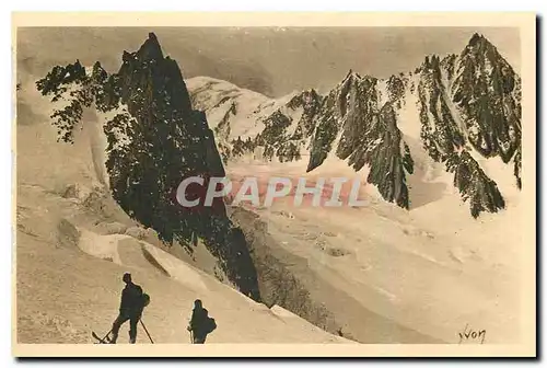 Cartes postales La Douce France Massif du Mont Blanc Glacier du Geant La Vierge Col du Geant et Mont Blanc du Ta