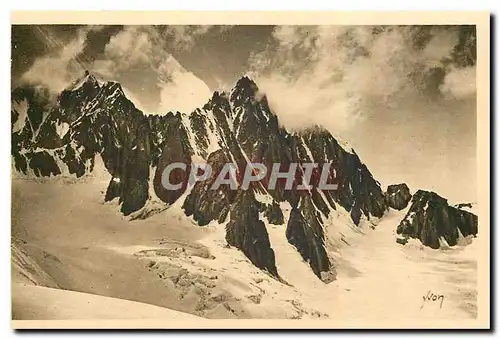 Ansichtskarte AK La Douce France Massif du Mont Blanc Glacier du Geant La Partie superieure avec le Mont Maudit e