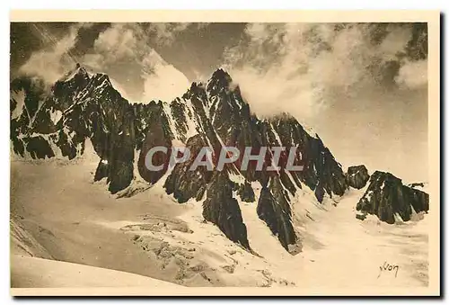 Cartes postales La Douce France Massif du Mont Blanc Glacier du Geant La Partie superieure avec le Mont Maudit e