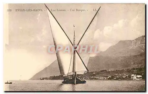 Cartes postales Evian les Bains Lac Leman Une Barque Bateau