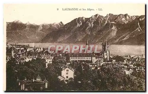 Cartes postales Lausanne et les Alpes