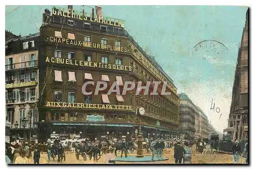 Cartes postales Paris Rue de la Lafayette Galeries Lafayette