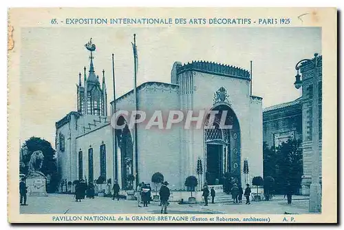 Cartes postales Pavillon National de la Grande Bretagne Paris Expostion internationale des Arts Decoratifs 1925