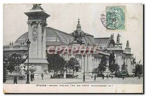 Cartes postales Paris Grand Palais vu du pont Alexandre III