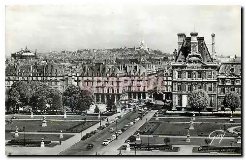 Cartes postales moderne Paris et ses Merveilles La butte Montmartre Vue du Palais du Louvre