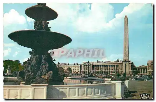 Cartes postales moderne Paris Place de la Concorde Fontaine et Obelisque