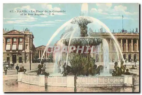 Cartes postales Paris La Place de la Concorde er la Rue Royale